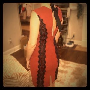 NWT-Tracy Reese “Paprika” Embellished Inset Dress